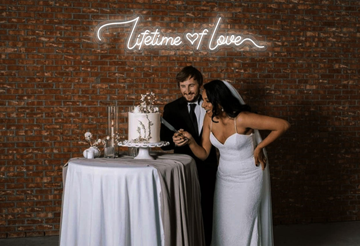 Lifetime of Love LED Neon Sign | Wedding Neon