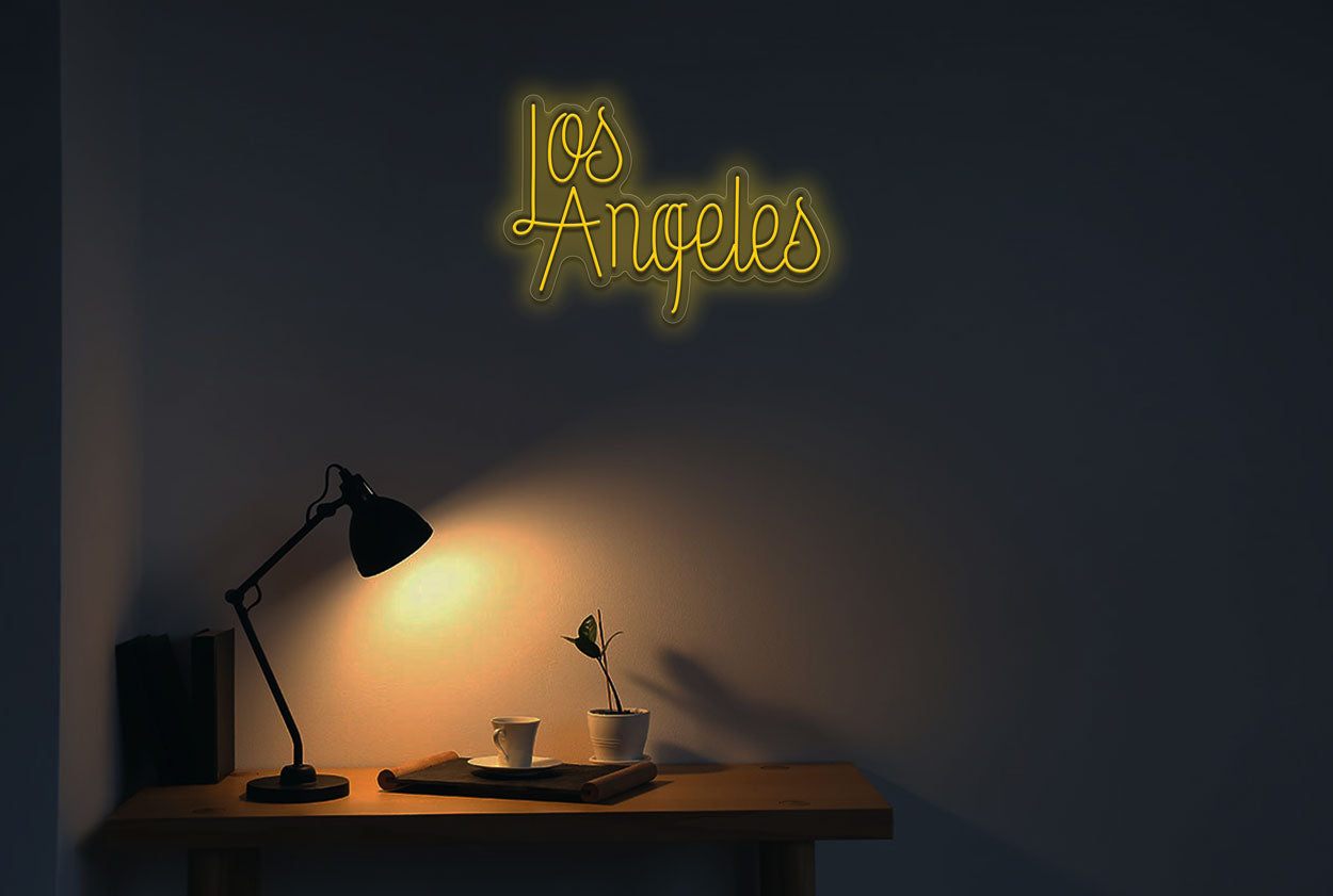 Los Angeles Cursive Font LED Neon Sign