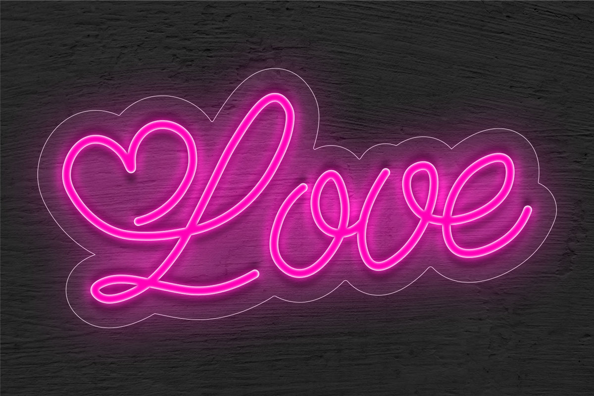 &quot;Love&quot; and heart LED Neon Sign