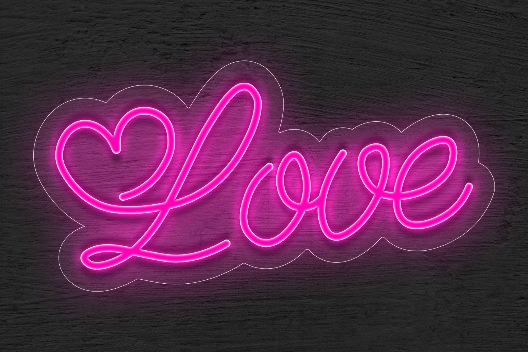"Love" and heart LED Neon Sign