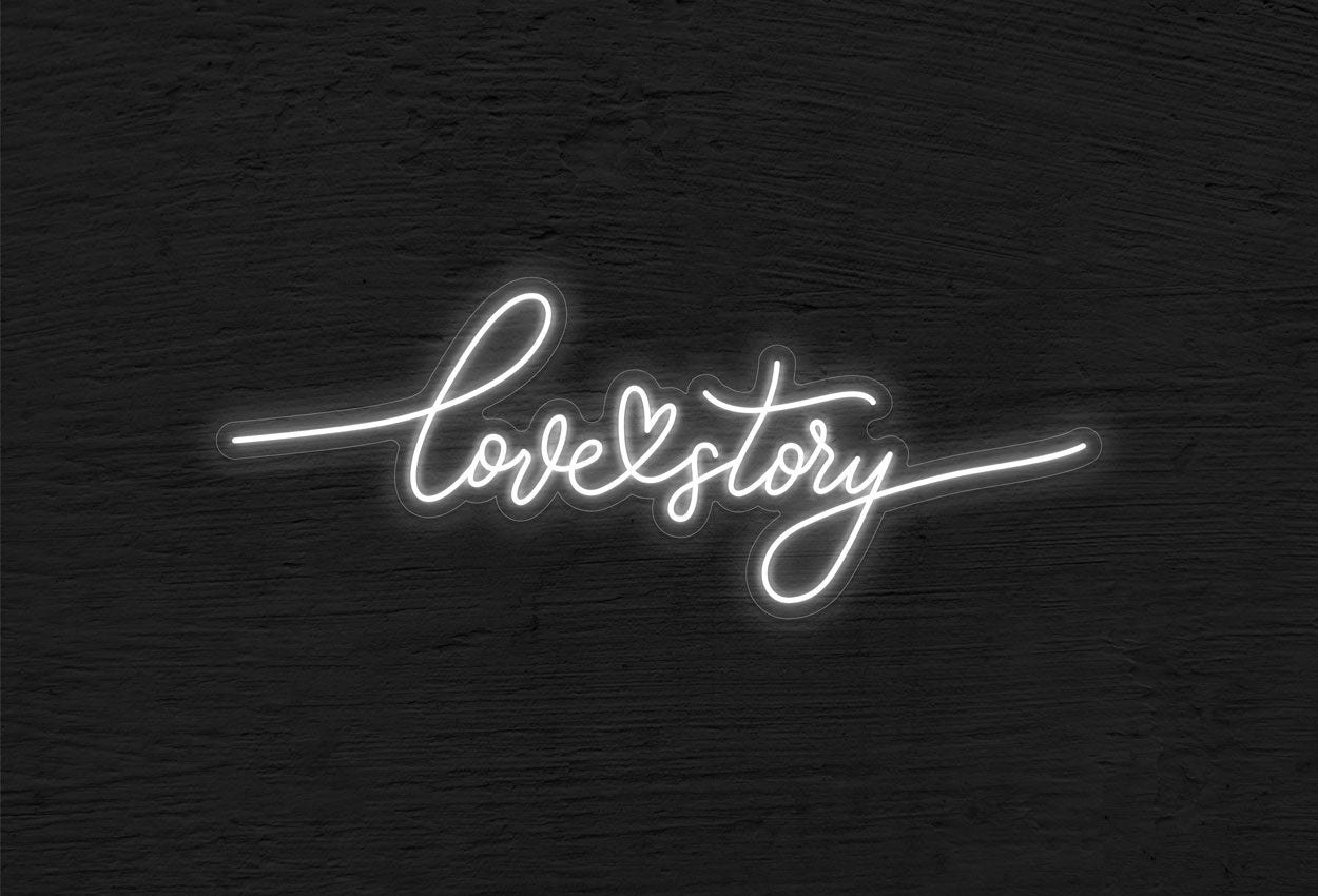 Love Story LED Neon Sign | Wedding Neon | Love Neon | Choose Your Font & Color