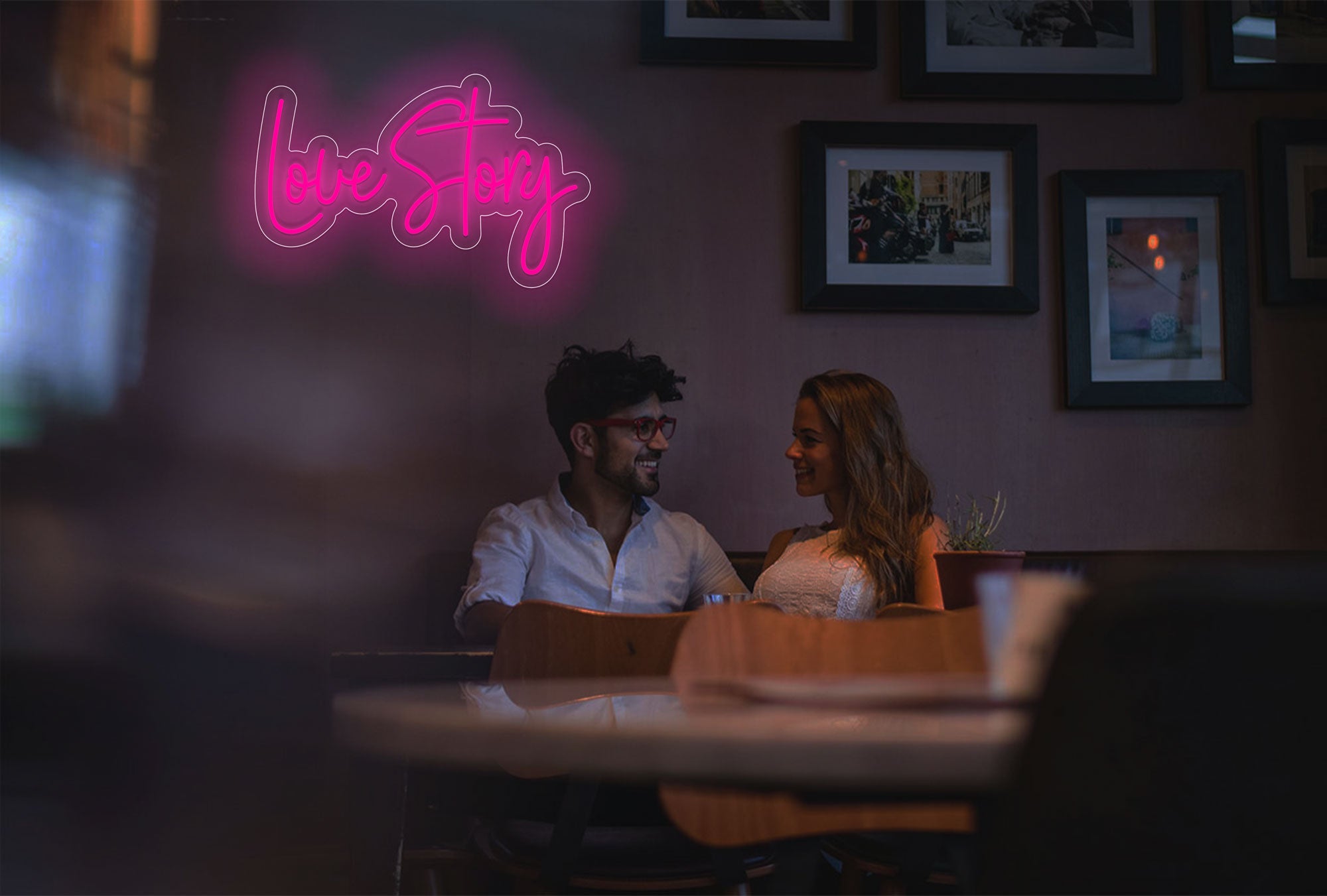 "Love Story" LED Neon Sign