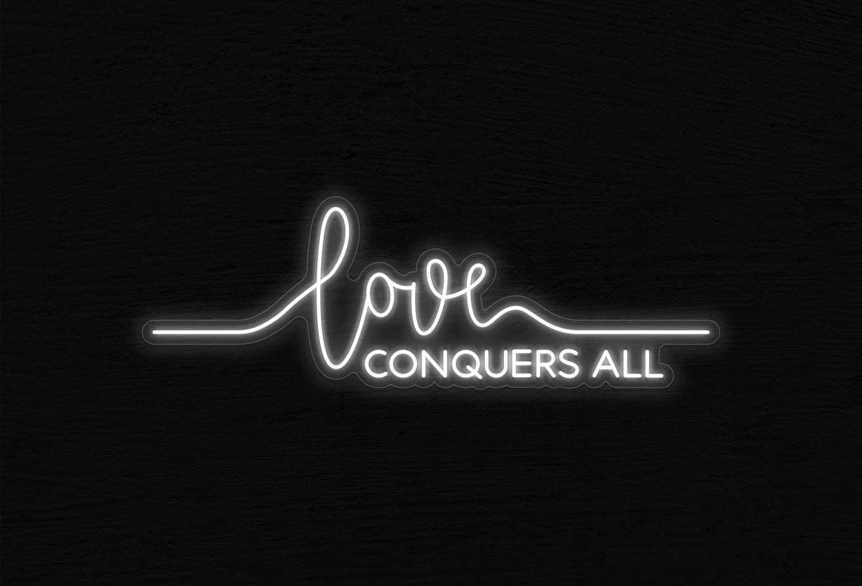 Love conquers all LED Neon Sign | Wedding Neon