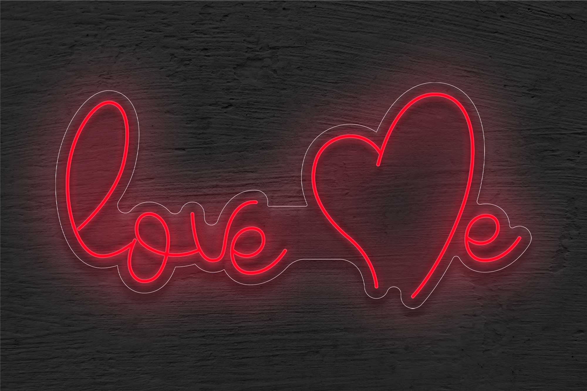 "Love Me" with Heart LED Neon Signs