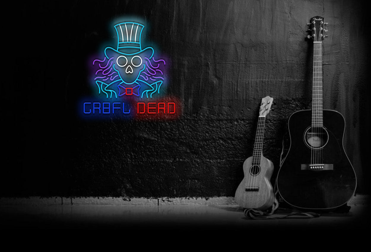 Magician Skull LED Neon Sign