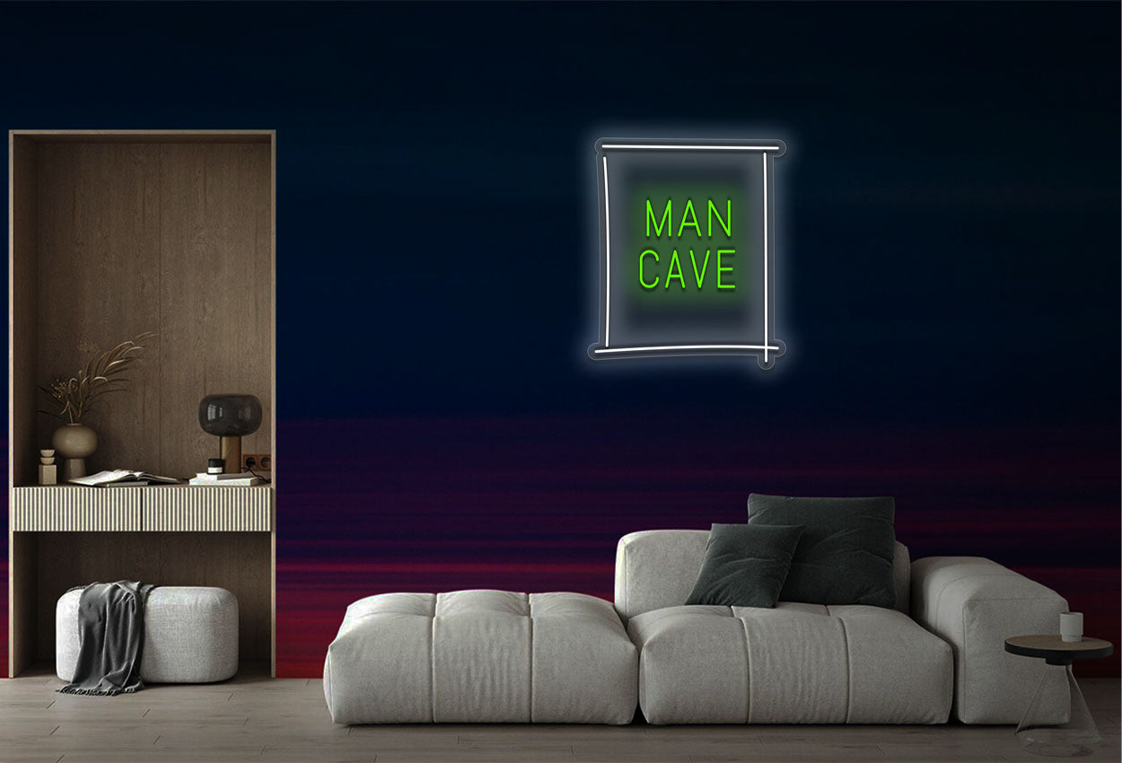 Man Cave In A Frame LED Neon Sign