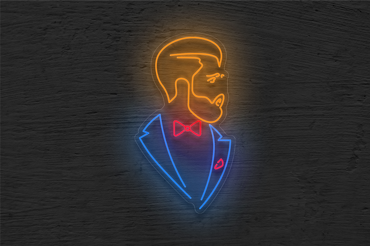 Man with Beard LED Neon Sign