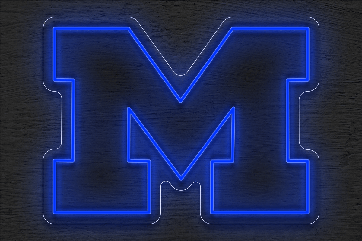 Michigan Block M Logo LED Neon Sign