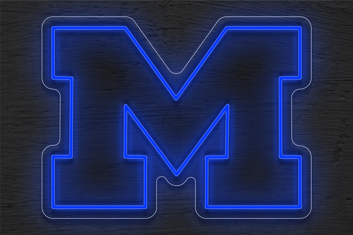 Michigan Block M Logo LED Neon Sign
