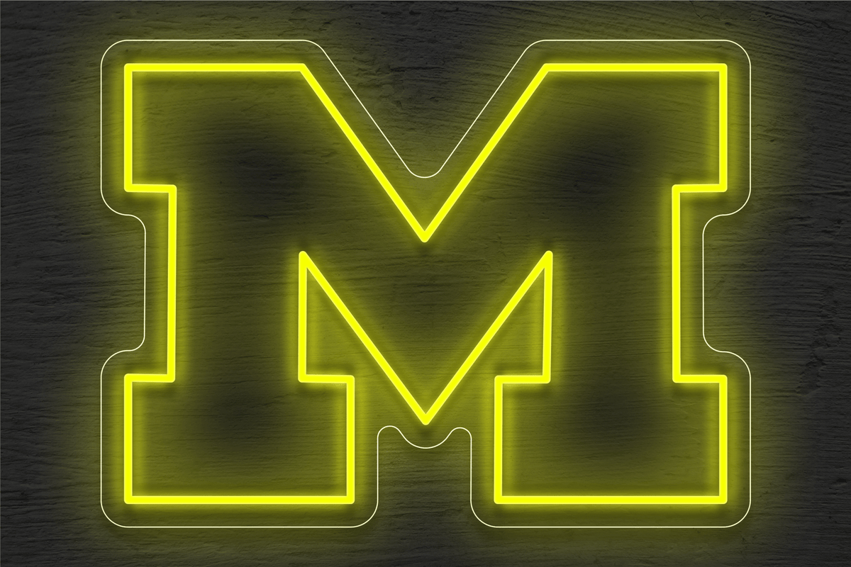 Michigan Block M Logo LED Neon Sign