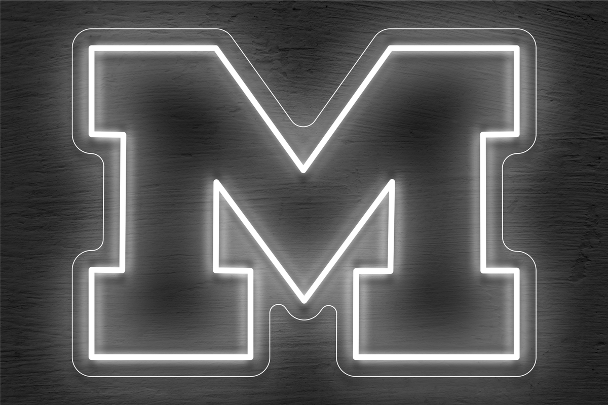 Michigan Block M Logo LED Neon Sign