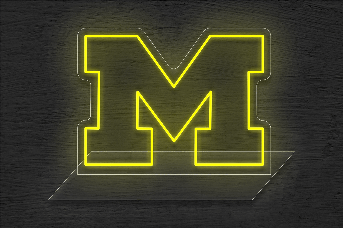 Michigan Block M Logo LED Neon Sign