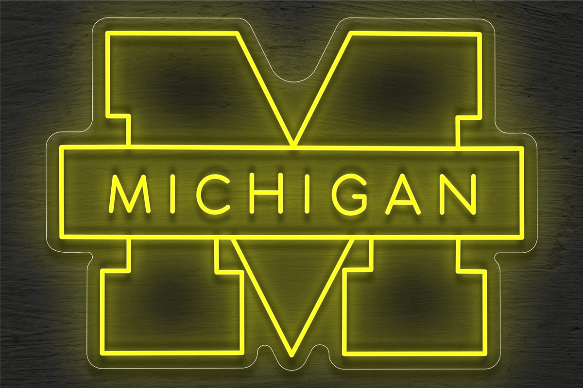 University of Michigan College Logo LED Neon Sign