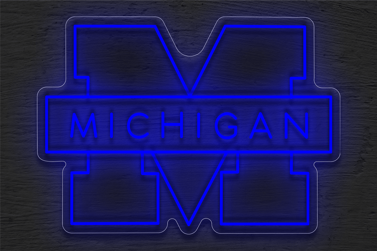University of Michigan College Logo LED Neon Sign