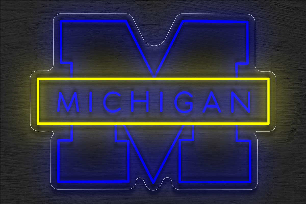 University of Michigan College Logo LED Neon Sign