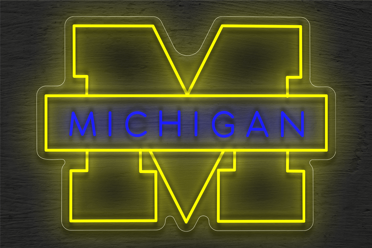 University of Michigan College Logo LED Neon Sign