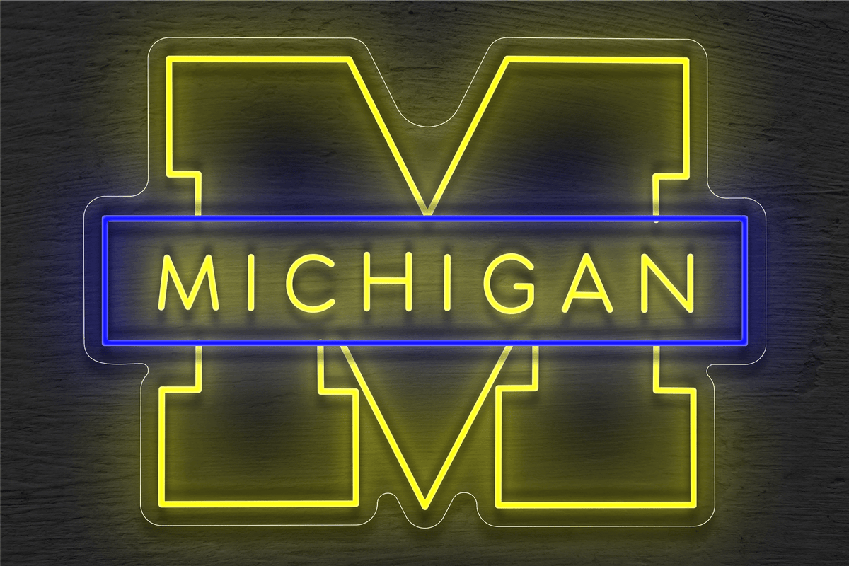University of Michigan College Logo LED Neon Sign