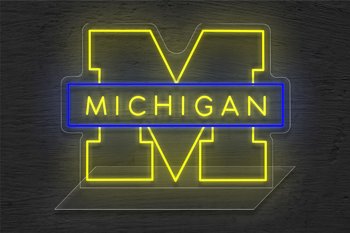 University of Michigan College Logo LED Neon Sign