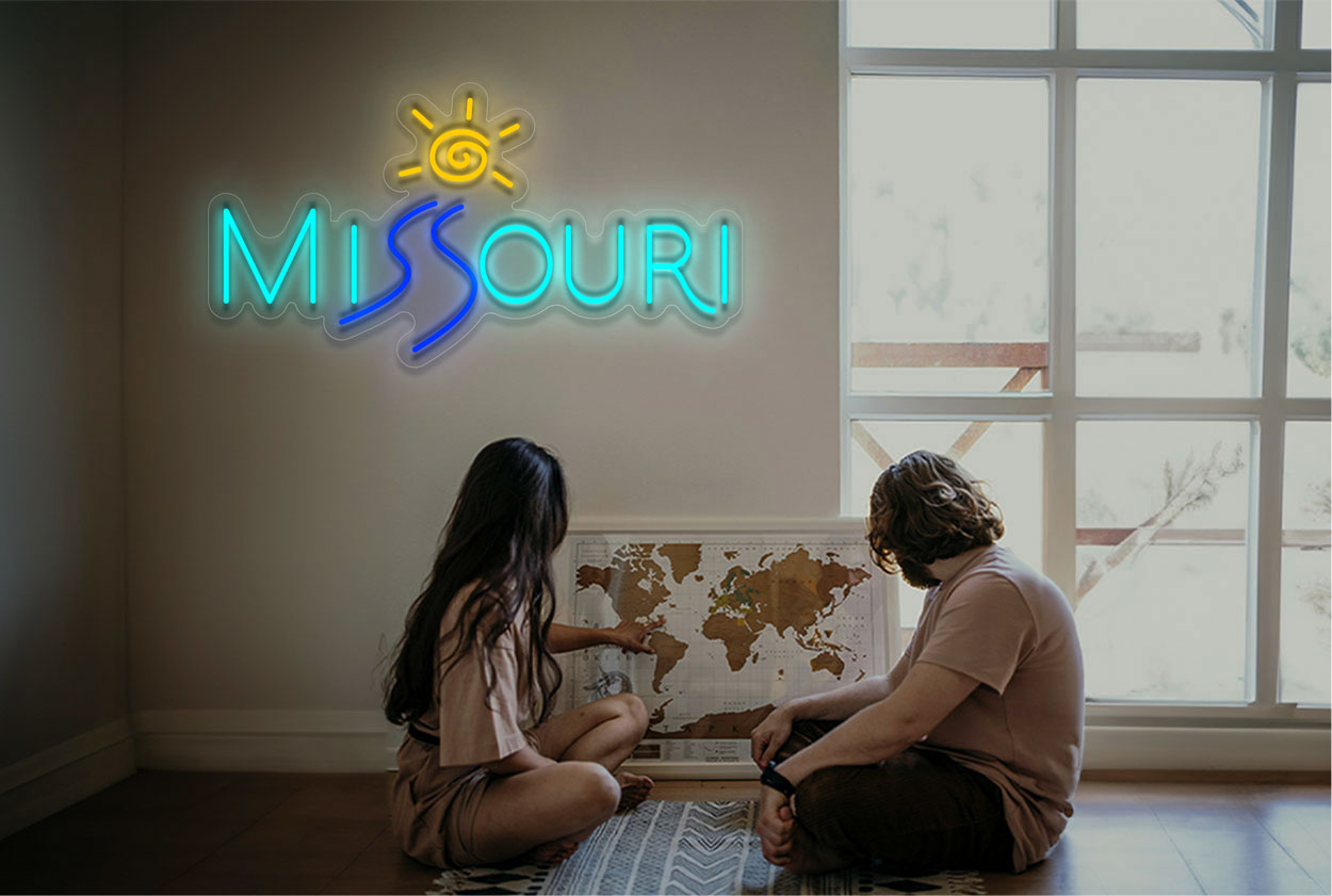 Missouri with Logo LED Neon Sign