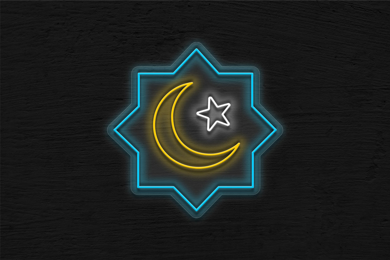 Moon And Star Logo LED Neon Sign