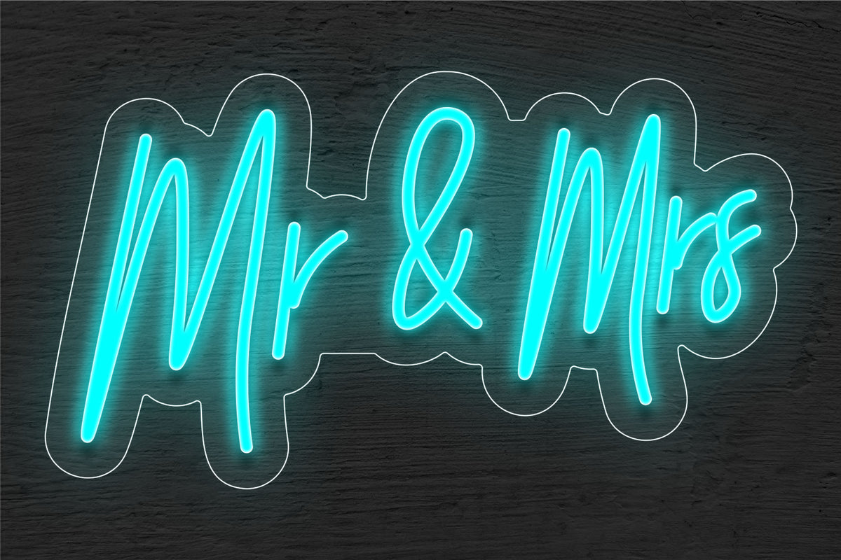 &quot;Mr &amp; Mrs&quot; LED Neon Sign