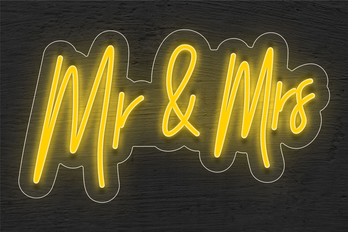 &quot;Mr &amp; Mrs&quot; LED Neon Sign