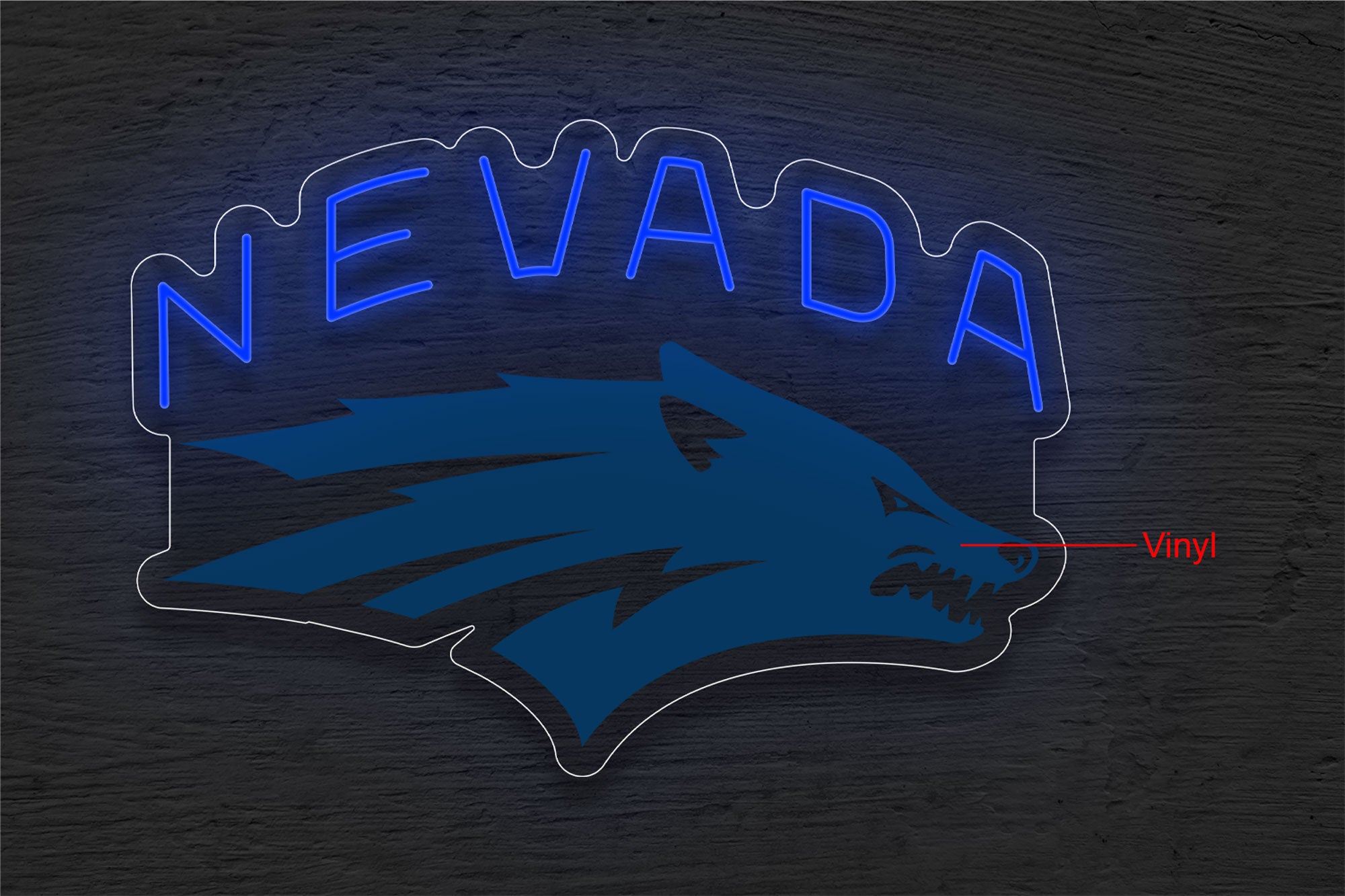 Nevada Wolf Pack Men's Basketball LED Neon Sign