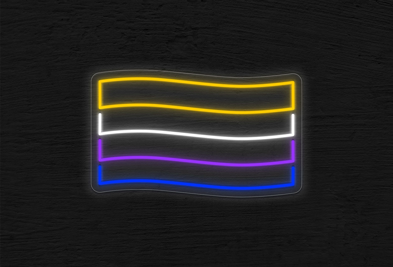 Non Binary Flag LED Neon Sign