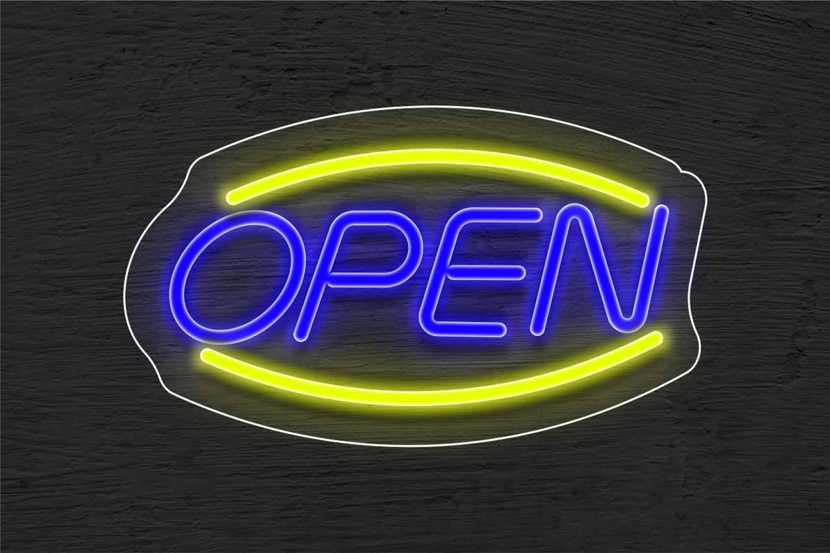 &quot;Open&quot; with Arc Border LED Neon Sign