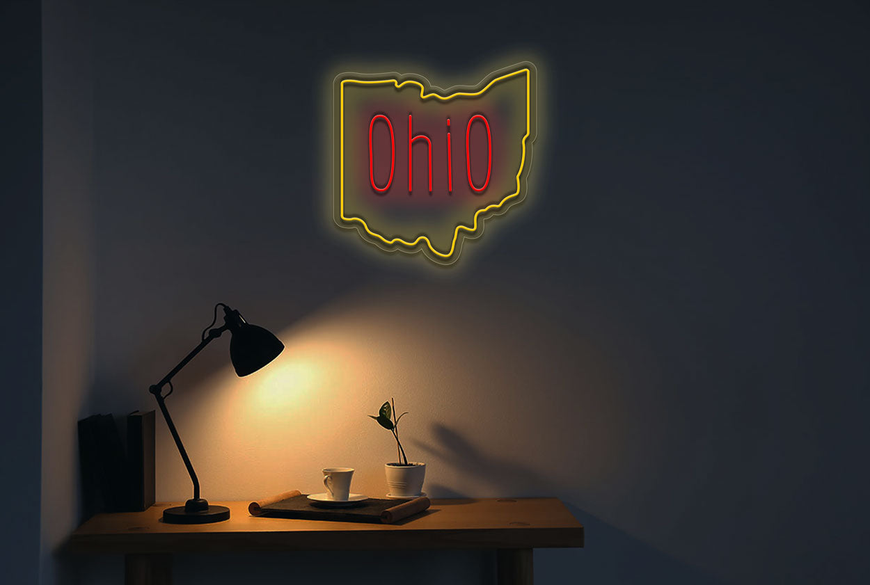 Ohio Map LED Neon Sign