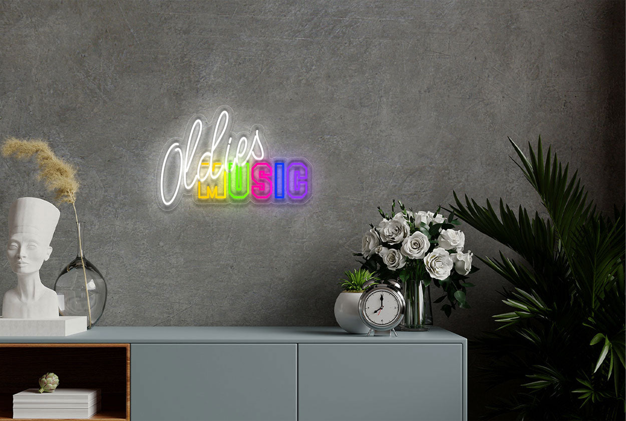 Oldies Music LED Neon Sign