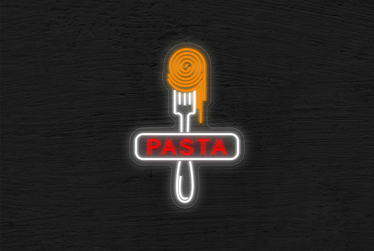 Pasta on a Fork LED Neon Sign