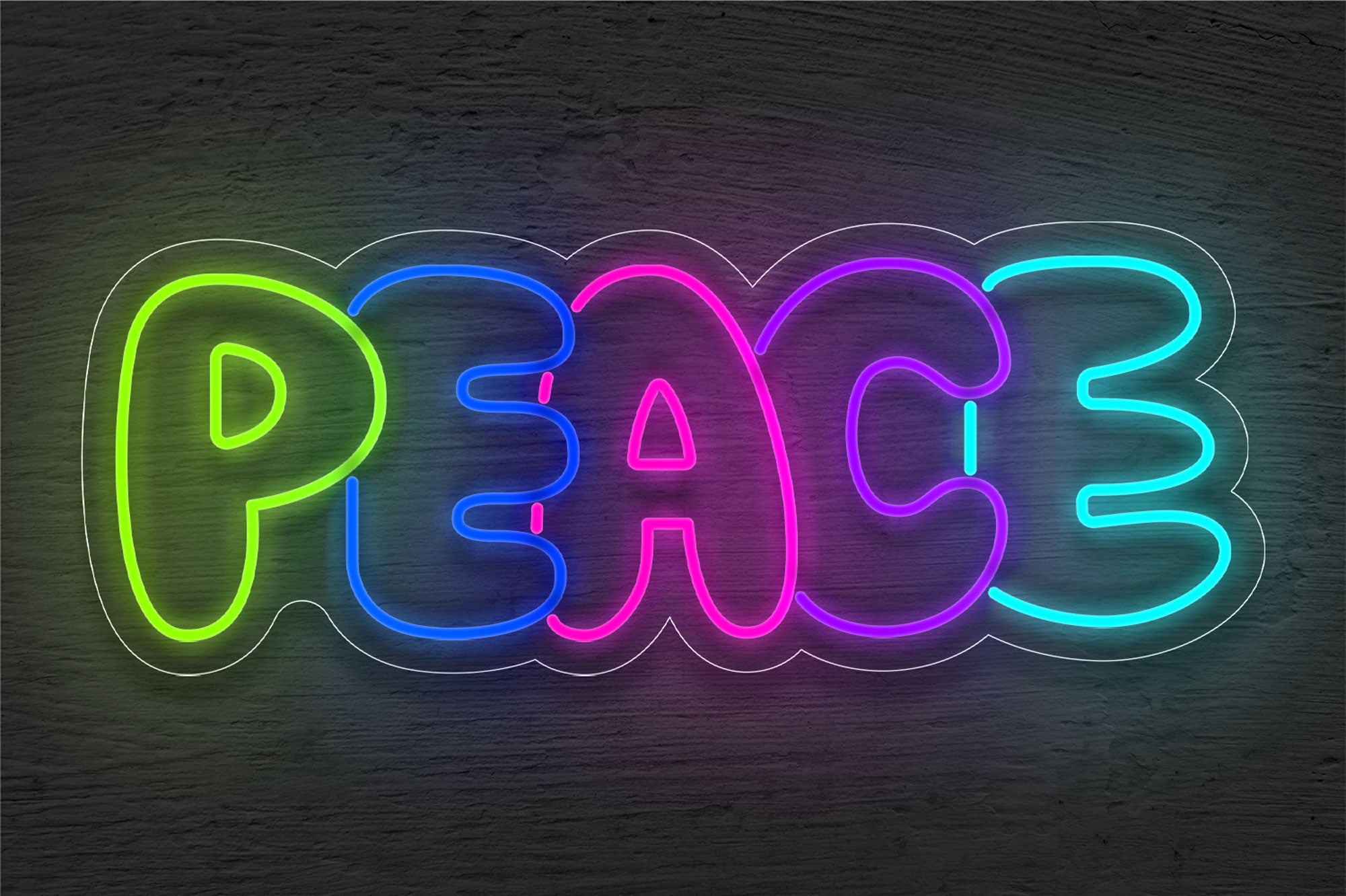 Neon Sign Multiple Color Buy Multi-color Peace LED Neon Sign | Best Selling Neon Signs from Best ...