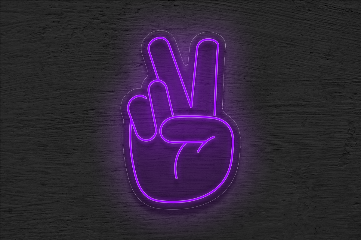 Peace Hand LED Neon Sign