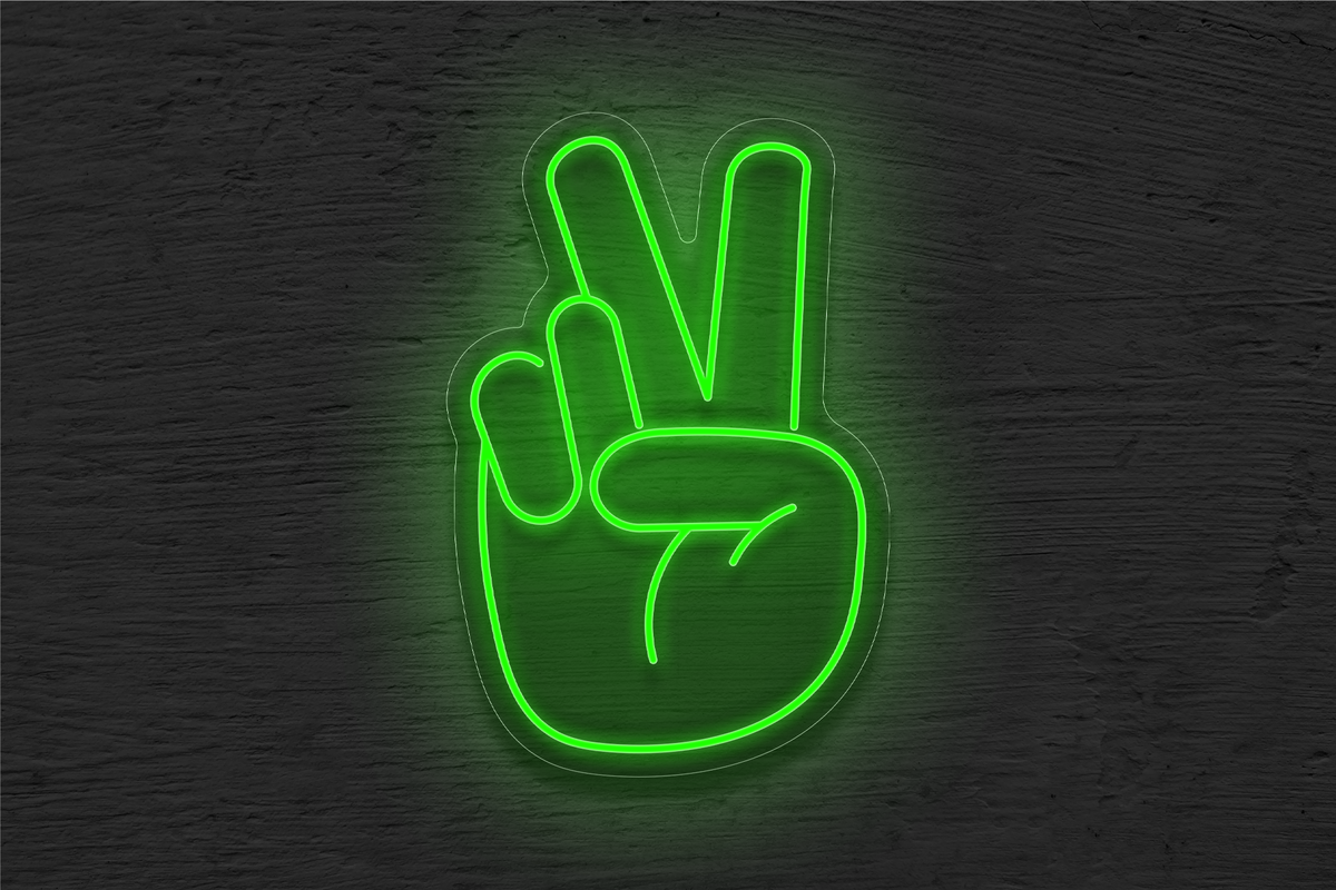 Peace Hand LED Neon Sign