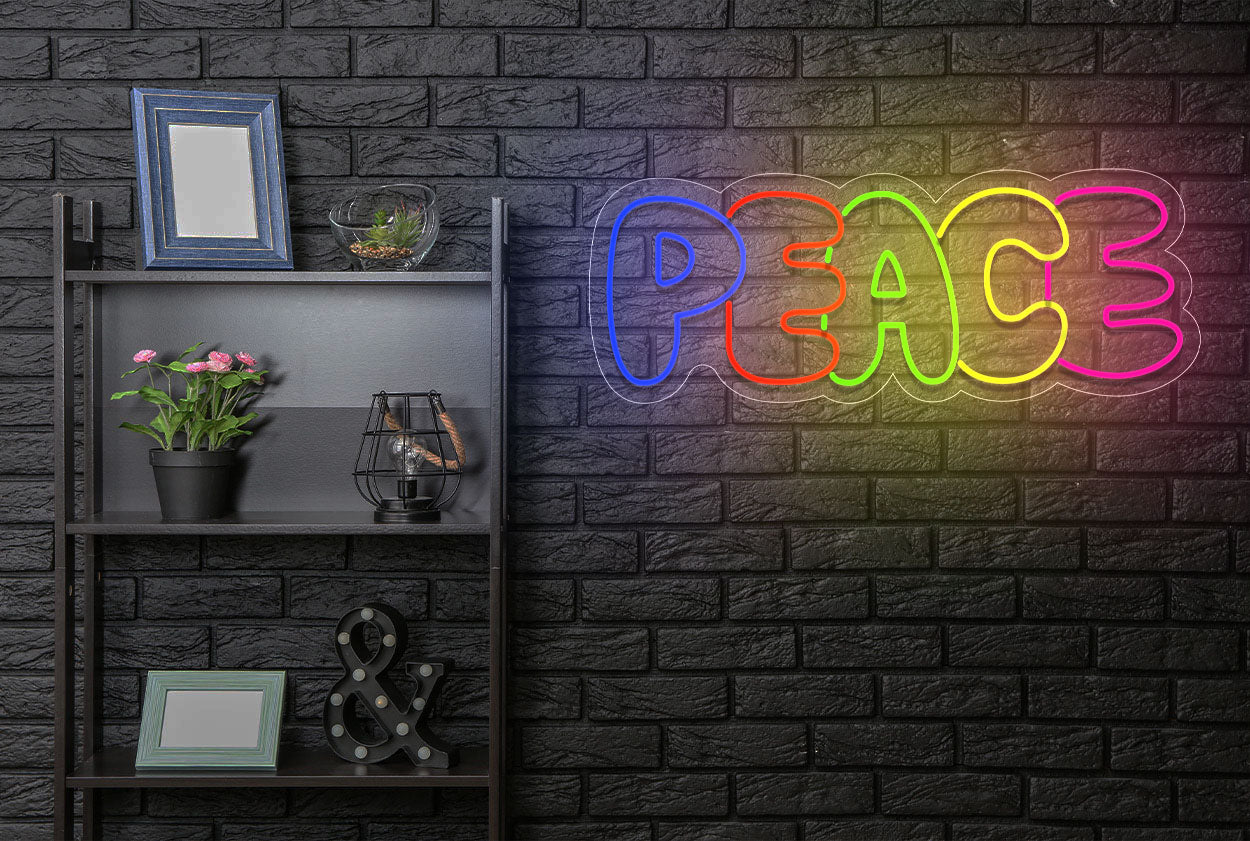 Neon Sign Multiple Color Buy Multi-color Peace LED Neon Sign | Best Selling Neon Signs from Best ...