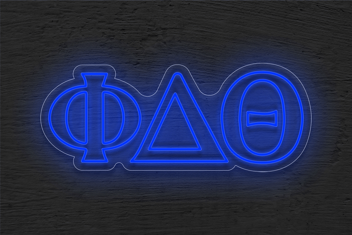 Delta Table Sign Phi Delta Theta LED Neon Sign - Best Buy Neon Signs
