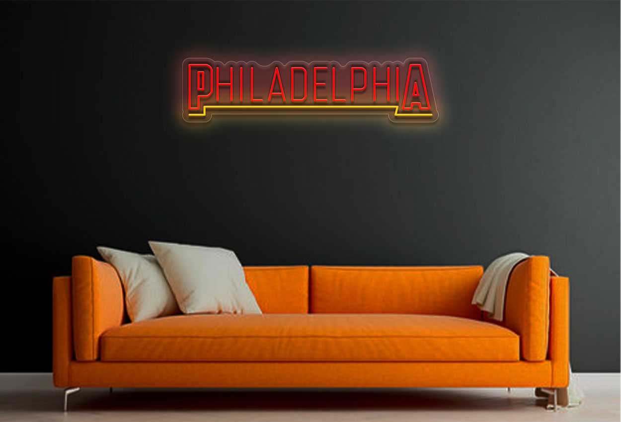 Philadelphia Text LED Neon Sign
