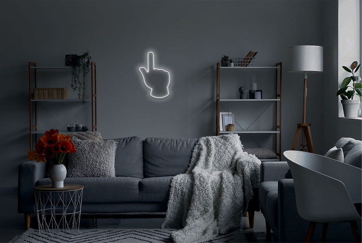 Pointing up Hand Emoji LED Neon Sign