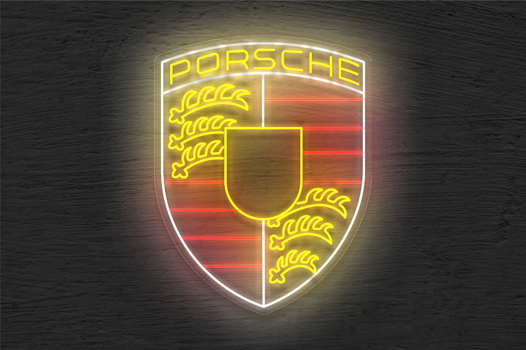 Buy Porsche Logo LED Neon Sign | Auto Repair Signs from Best Buy Neon Signs