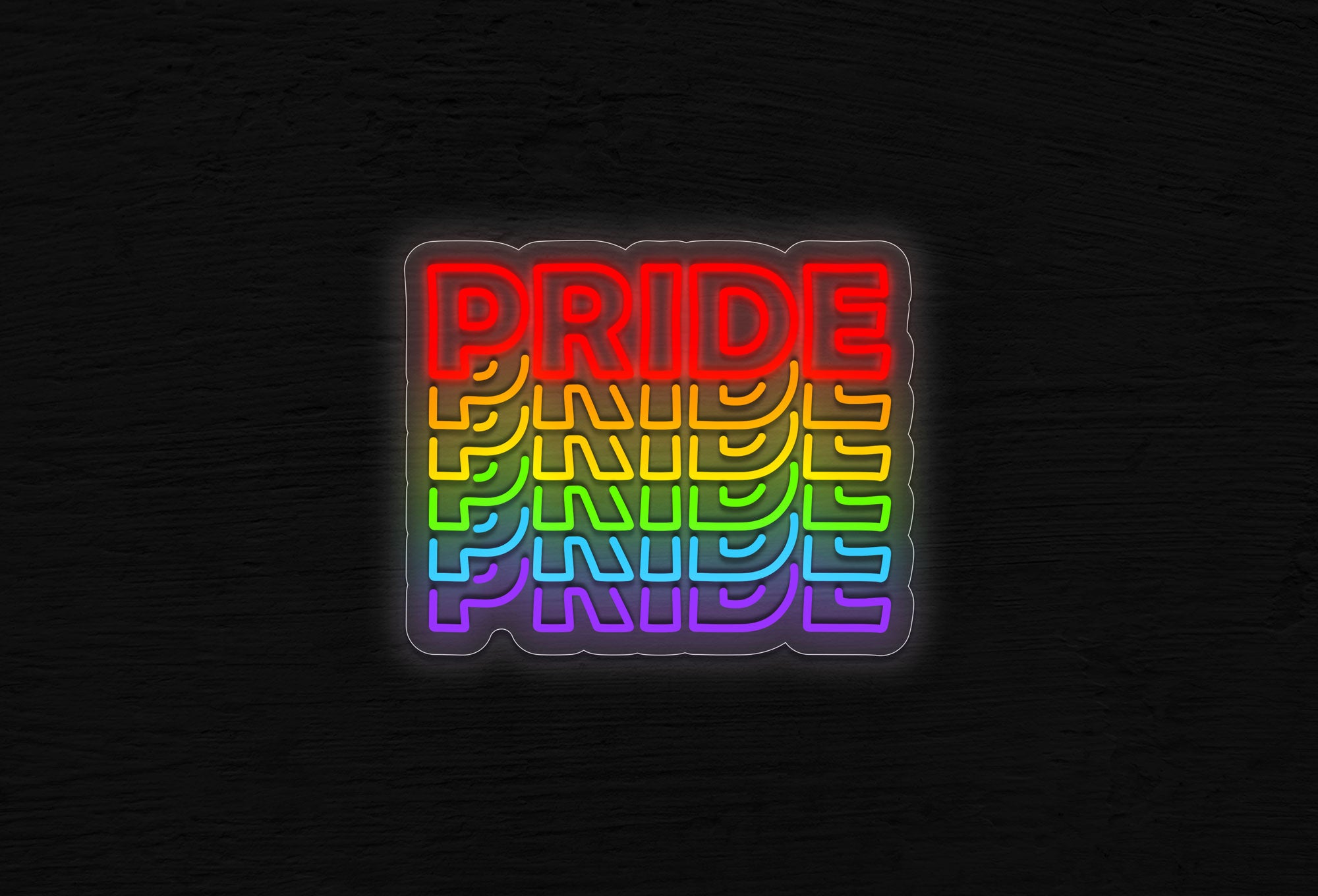 Colorful Double Stroke Pride LED Neon Sign
