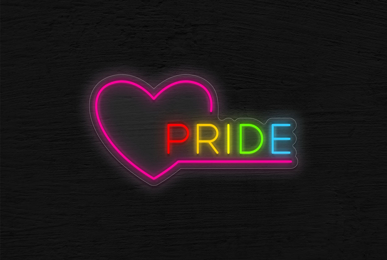Pride with a heart LED Neon Sign