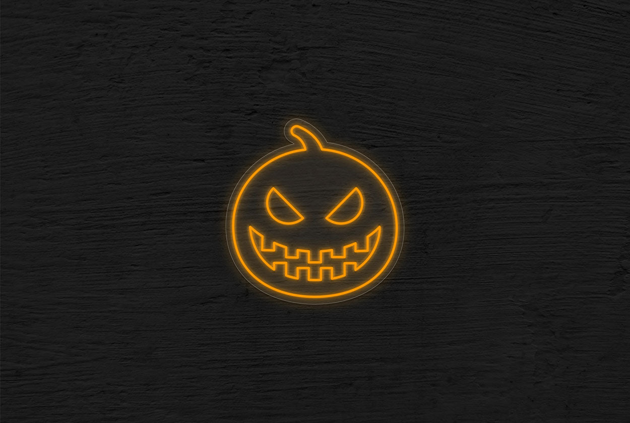 Scary Pumpkin LED Neon Sign