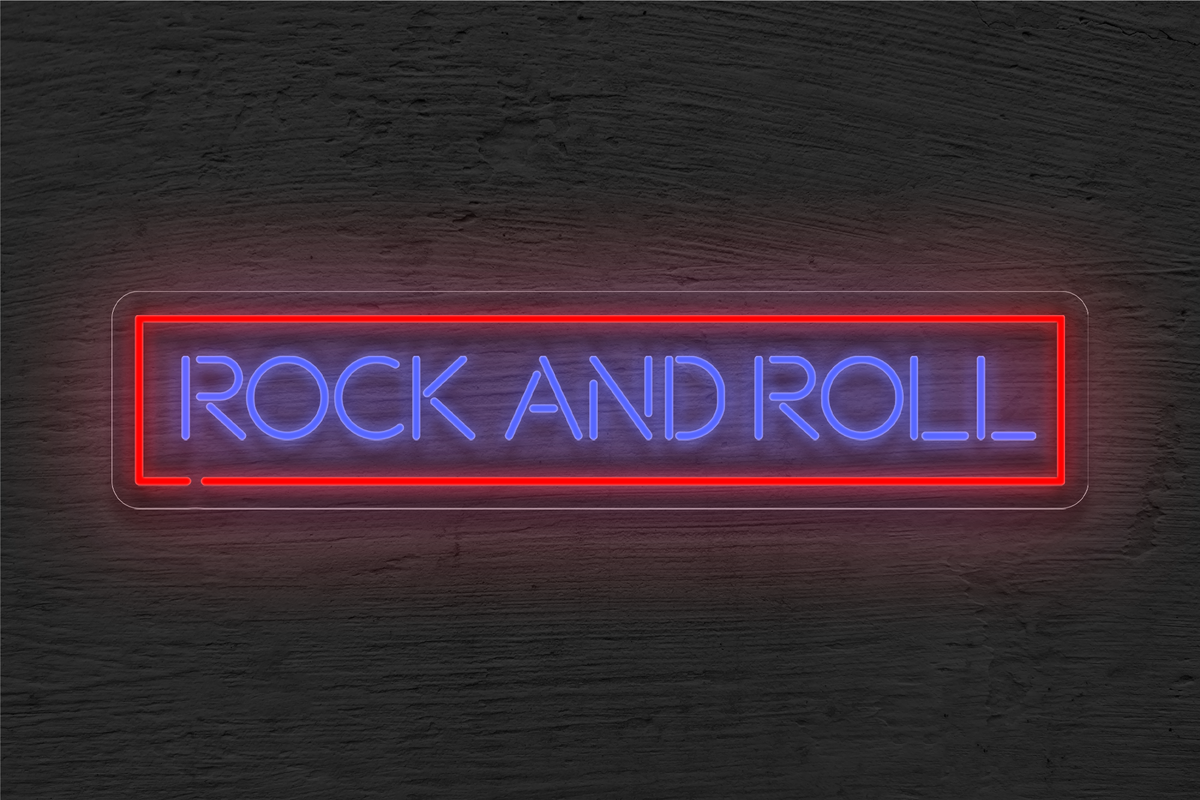 &quot;Rock and Roll&quot; LED Neon Sign