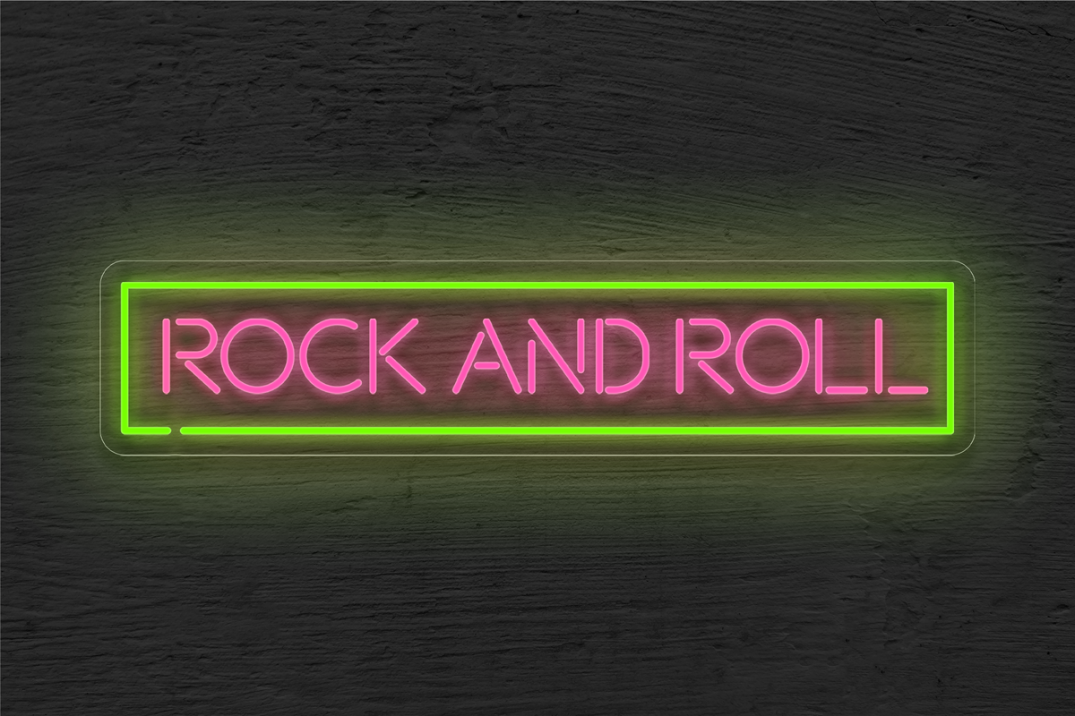 &quot;Rock and Roll&quot; LED Neon Sign