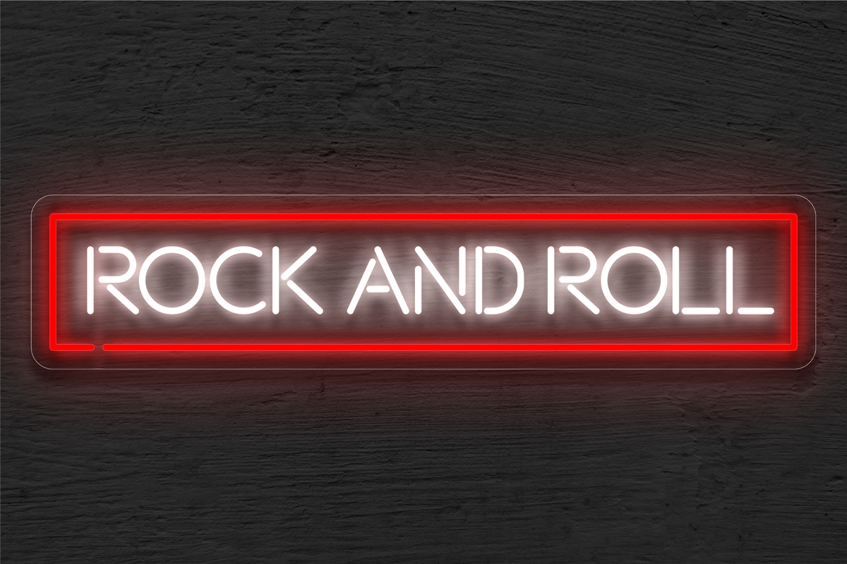 &quot;Rock and Roll&quot; LED Neon Sign