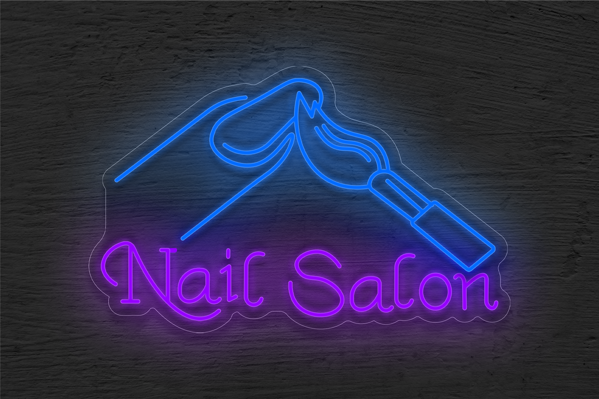 &quot;Nail Salon&quot; with Polish LED Neon Sign