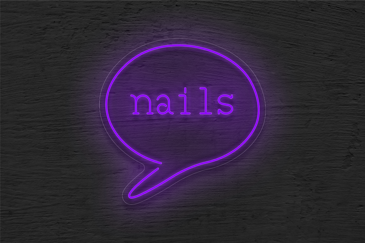 &quot;Nails&quot; inside Callout LED Neon Sign
