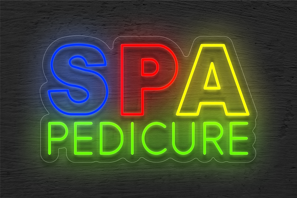 Multi-color &quot;SPA Pedicure&quot; LED Neon Sign