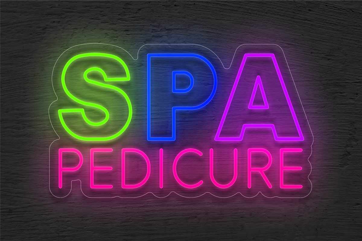 Multi-color &quot;SPA Pedicure&quot; LED Neon Sign